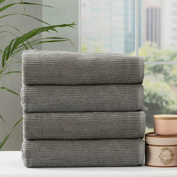 Renee Taylor Cobblestone 4 Piece Granite Bath Towels (6624908509228)