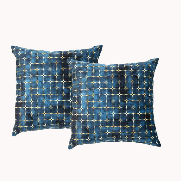 Renee Taylor Poly Velvet Printed Cubic 50x50cm Twin Pack Filled Cushion (6626549104684)