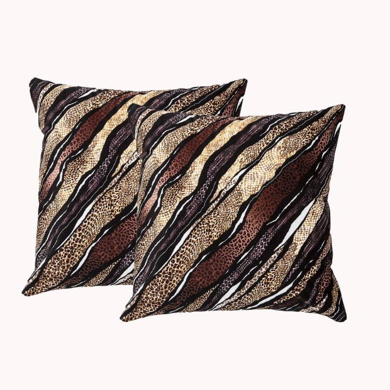 Renee Taylor Poly Velvet Printed Skin 50x50cm Twin Pack Filled Cushion (6626545074220)