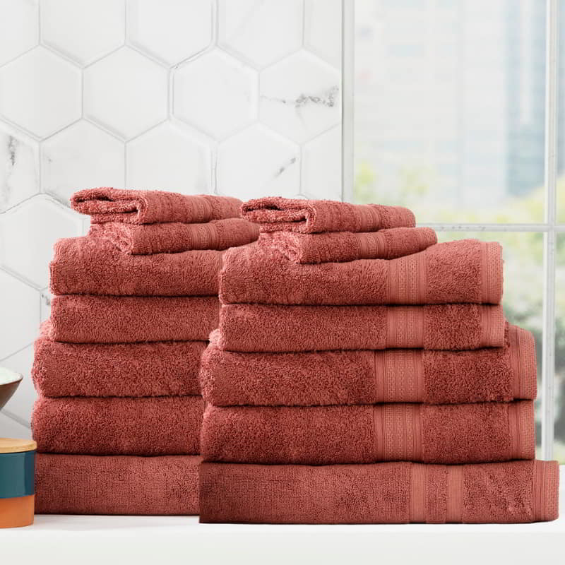 Renee Taylor Stella 14 Piece Brick Towel Pack (6625260863532)