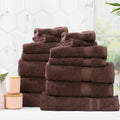Renee Taylor Stella 14 Piece Cocoa Towel Pack (6625265516588)