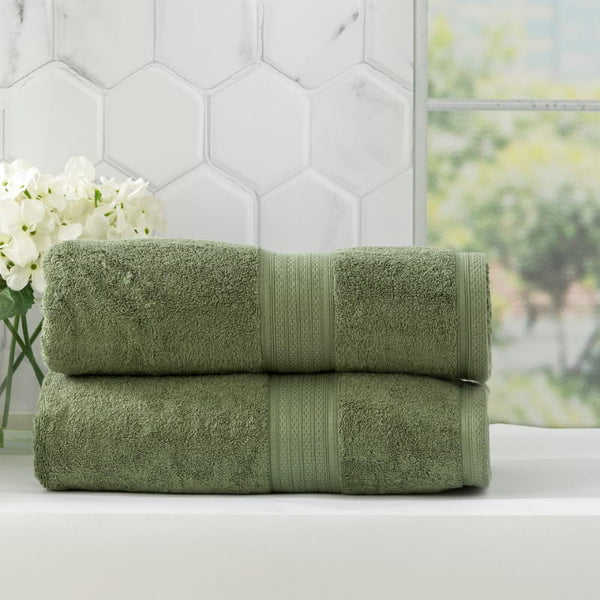 Renee Taylor Stella 2 Pack Jade Bath Sheet (6625262862380)