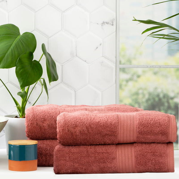 Renee Taylor Stella 4 Piece Brick Bath Towel Pack (6625261879340)