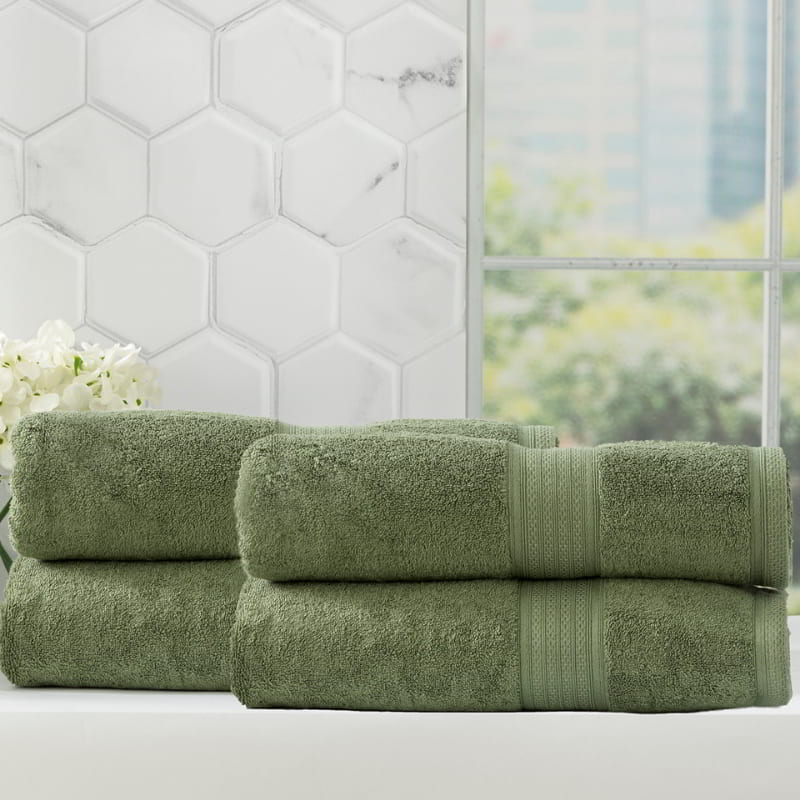 Renee Taylor Stella 4 Piece Jade Bath Towel Pack (6625263648812)