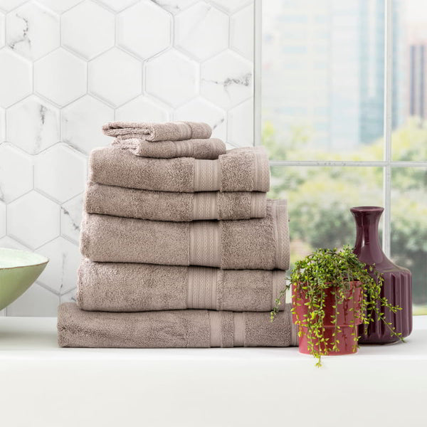 Renee Taylor Stella 7 Piece Pewter Towel Pack (6625255653420)