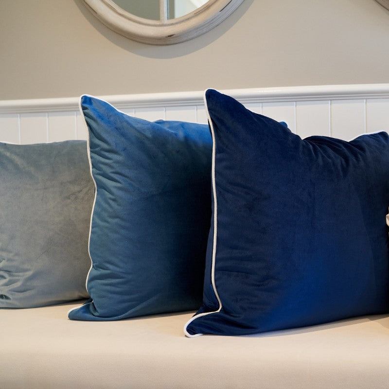 Mirage Haven Rina Premium Velvet Dark Blue 60x60cm Cushion Cover
