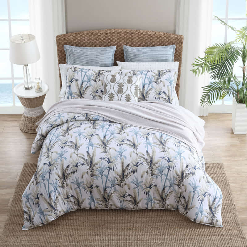 Tommy Bahama Catalina Printed Cotton Quilt Cover Set (6989821181996)