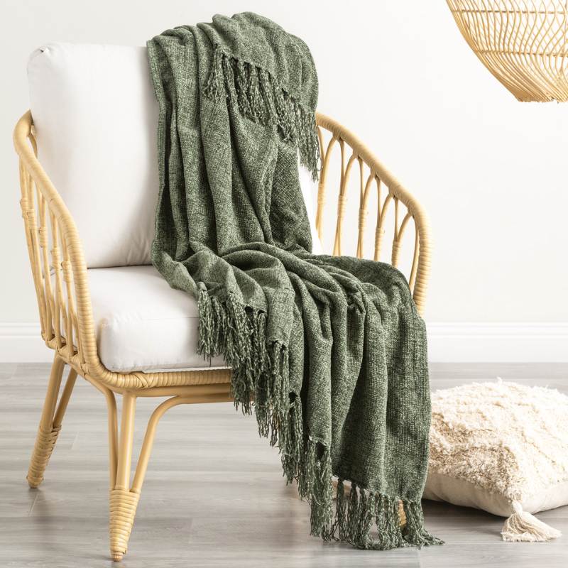 Renee Taylor Newland Chenille Greenlake Throw