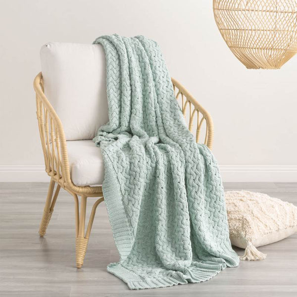 Renee Taylor Lenni Cotton Knitted Starlight Throw