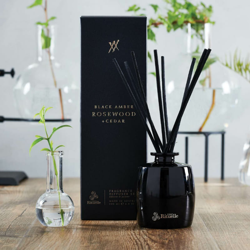Urban Rituelle Black Amber, Rosewood & Cedar Diffuser Set (6672567435308)