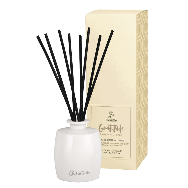 Urban Rituelle Gratitude White Musk & Lotus Diffuser Set (6672551411756)