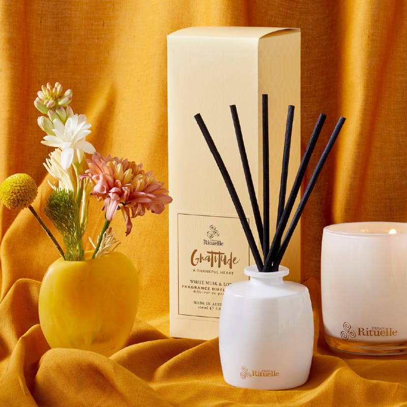Urban Rituelle Gratitude White Musk & Lotus Diffuser Set (6672551411756)