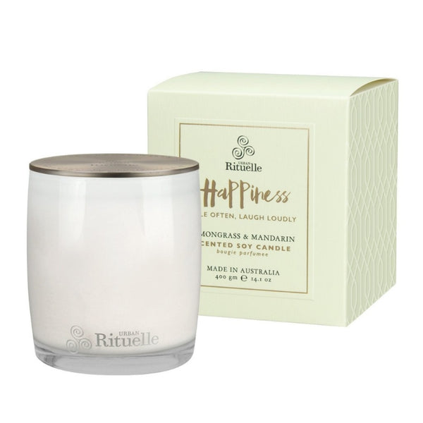 Urban Rituelle Happiness Lemongrass & Mandarin Candle (6672588439596)