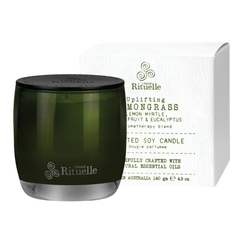 Urban Rituelle Lemongrass, Lemon Myrtle, Grapefruit & Eucalyptus Blend Candle 140gm (6672520445996)