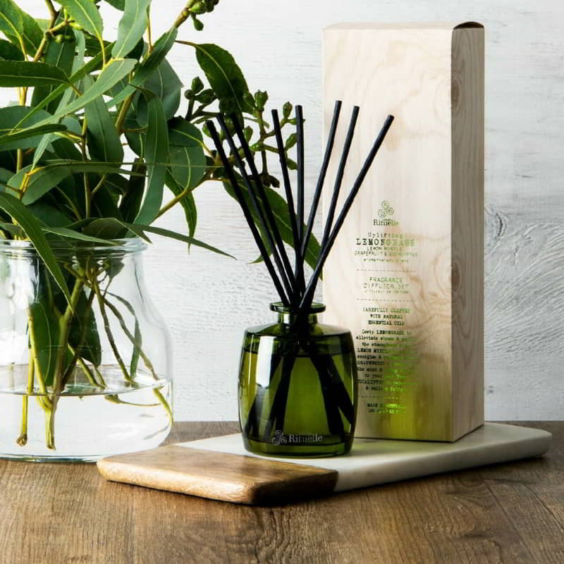 Urban Rituelle Lemongrass, Lemon Myrtle, Grapefruit & Eucalyptus Blend Diffuser Set (6672540303404)