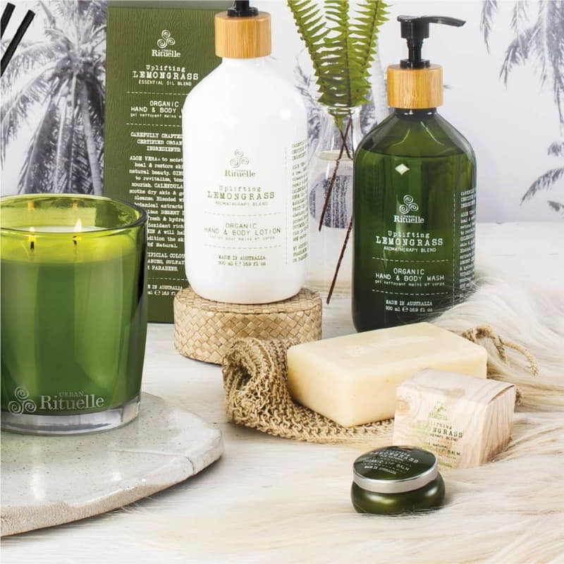 Urban Rituelle Lemongrass, Lemon Myrtle, Grapefruit & Eucalyptus Blend Hand Body Lotion (6672544170028)