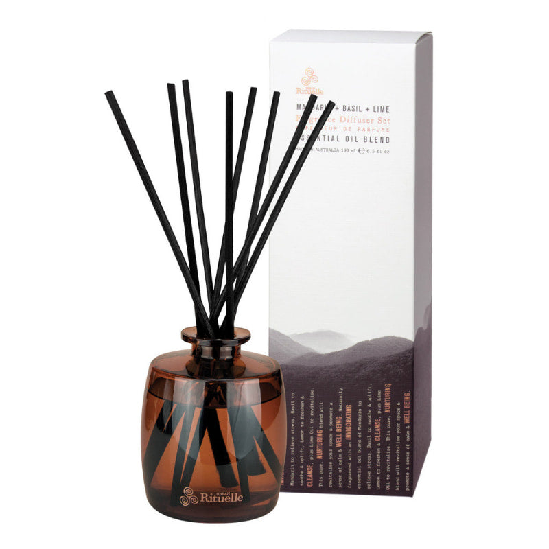 Urban Rituelle Mandarin, Basil & Lime Essential Oils Diffuser Set (6672518774828)