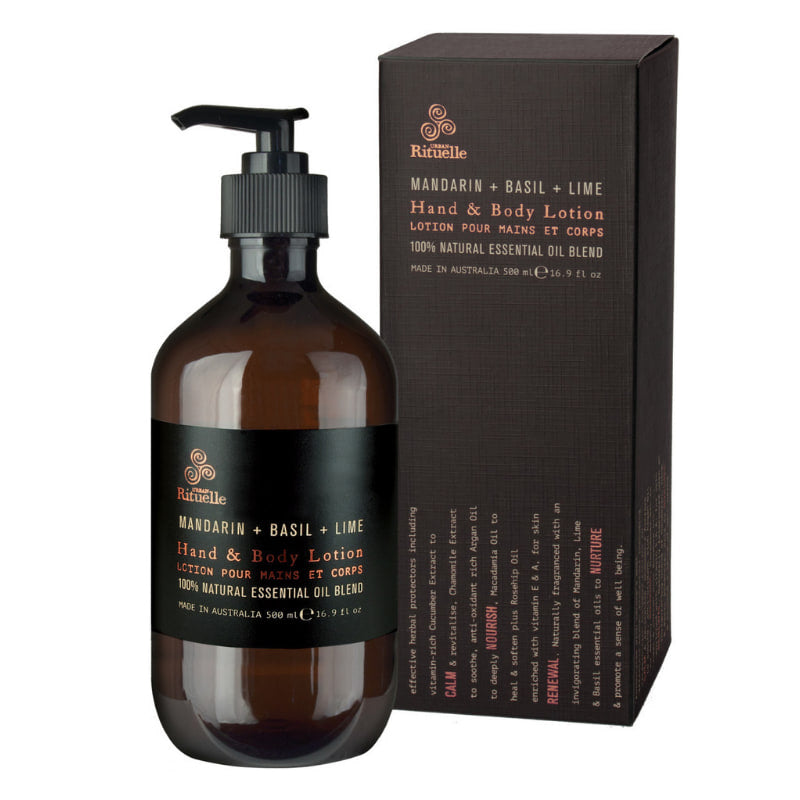 Urban Rituelle Mandarin, Basil & Lime Essential Oils Hand Body Lotion (6672516415532)