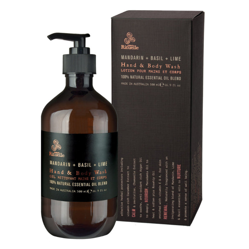 Urban Rituelle Mandarin, Basil & Lime Essential Oils Hand Body Wash (6672514449452)