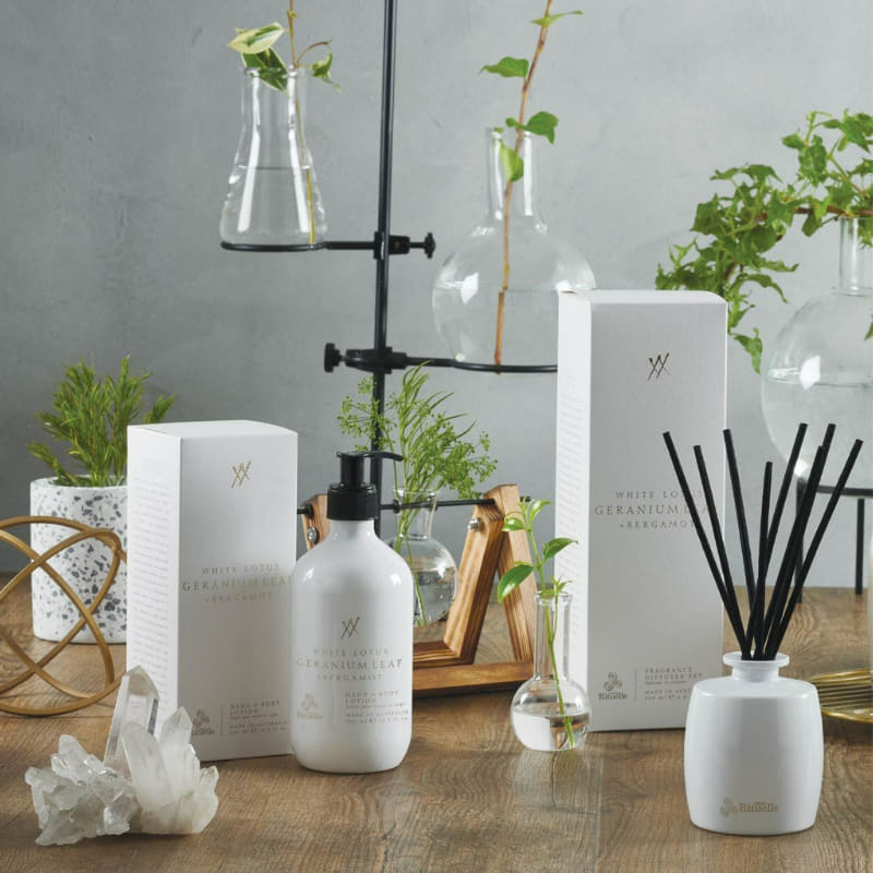 Urban Rituelle White Lotus, Geranium Leaf & Bergamot Diffuser Set (6672567762988)
