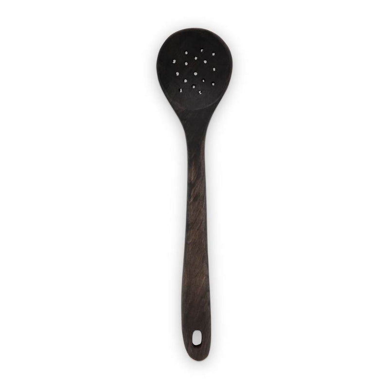 VTWonen Black Acacia Wood Slotted Spoon (6841741738028)