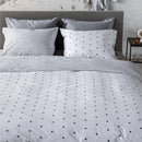 VTWonen Black and White Striped Hearts Cotton Quilt Cover Set (6831722627116)