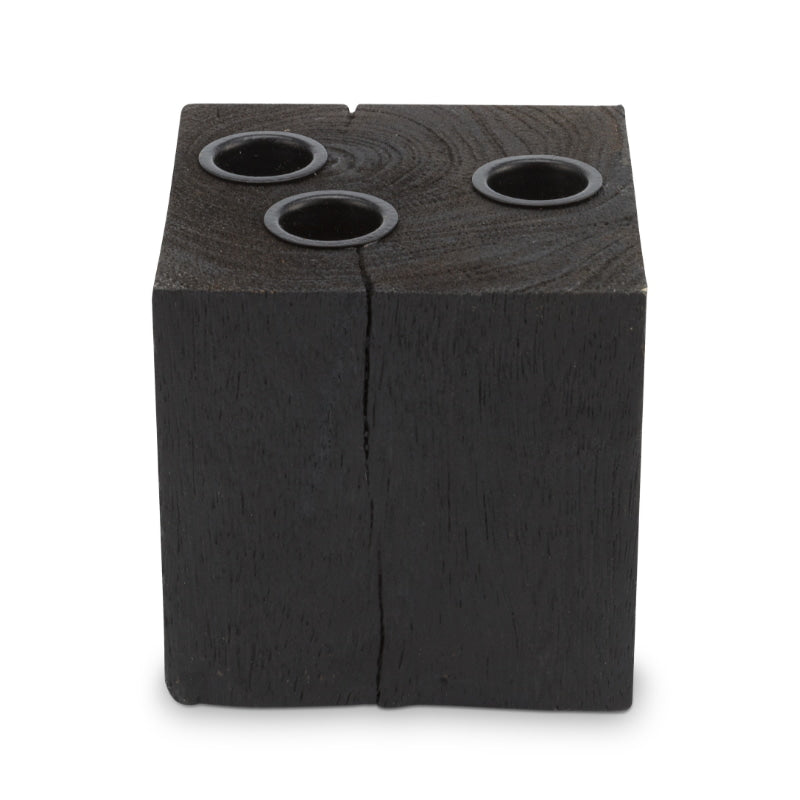 VTWonen Reversible Wood Black Candle Holder (6989068402732)
