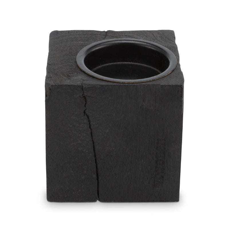 VTWonen Reversible Wood Black Candle Holder (6989068402732)