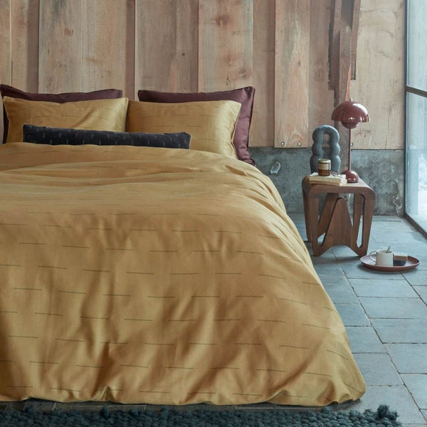 VTWonen Blurred Lines Yellow Cotton Sateen Quilt Cover Set (6831726297132)