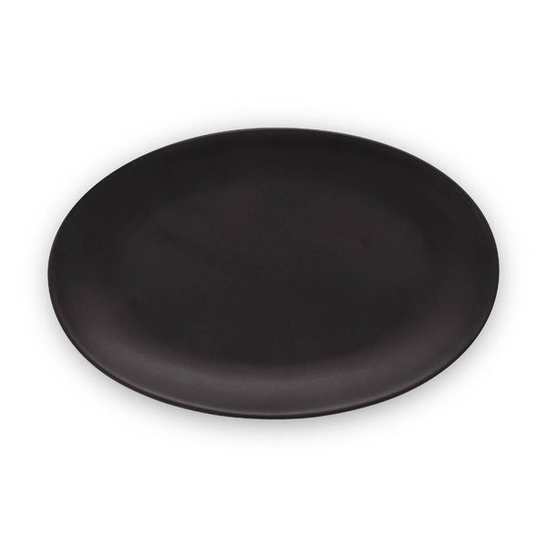VTWonen Matte Black Oval 25.5cm Serving Plate (6836409040940)
