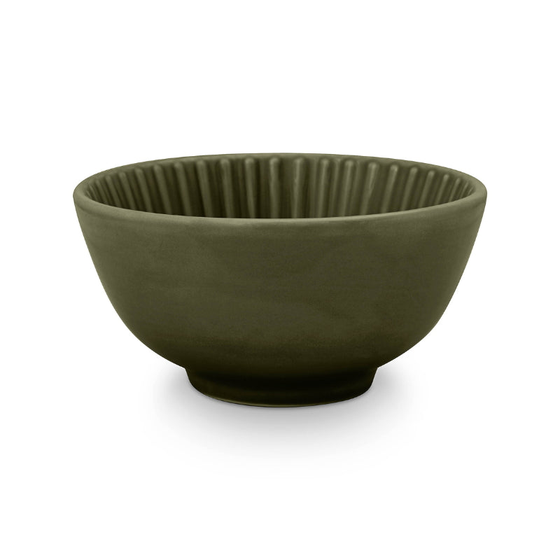 VTWonen Relievo Dark Green 12.5cm Bowls on Foot Set of 4 (6985281404972)