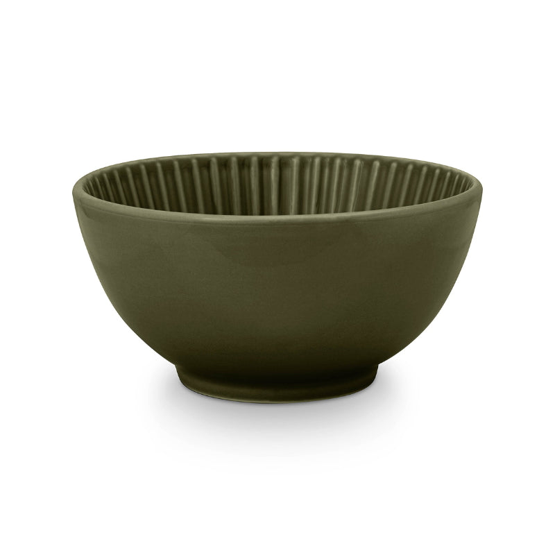 VTWonen Relievo Dark Green 15.5cm Bowls on Foot Set of 4 (6985285009452)
