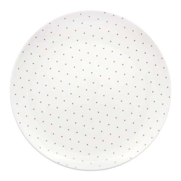 VTWonen White Golden Hearts 35.5cm Charger Plate (6841887457324)