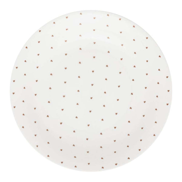 VTWonen White Golden Hearts 25.5cm Pasta Plate (6841889161260)