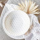 VTWonen White Golden Hearts 25.5cm Pasta Plate (6841889161260)