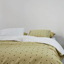 VTWonen Yellow Striped Hearts Cotton Quilt Cover Set (6831723348012)