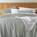 Vintage Design French Linen Sage Quilt Cover Set (6673494114348)