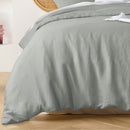 Vintage Design French Linen Sage Quilt Cover Set (6673494114348)