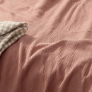 Vintage Design Hugo Cotton Gauze Clay Quilt Cover Set (6879316639788)