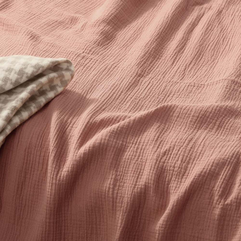 Vintage Design Hugo Cotton Gauze Clay Quilt Cover Set (6879316639788)