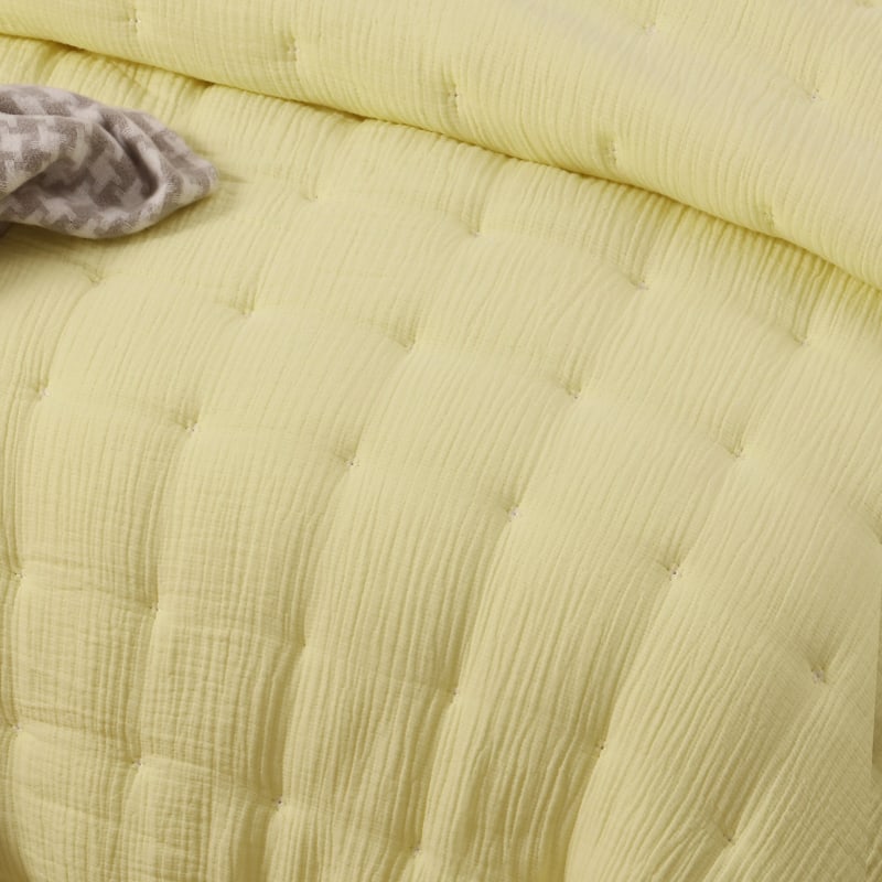 Vintage Design Hugo Cotton Gauze Butter Quilted Coverlet Set (6988509511724)