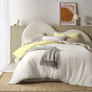 Vintage Design Hugo Reversible Cotton Gauze White/Butter Quilt Cover Set (6879326109740)