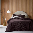 Vintage Design Cotton Velvet Chocolate Quilt Cover Set (6674365284396)