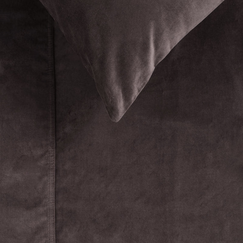 Vintage Design Cotton Velvet Chocolate Quilt Cover Set (6674365284396)
