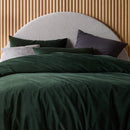 Vintage Design Cotton Velvet Forest Green Quilt Cover Set (6674370953260)