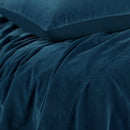 Vintage Design Cotton Velvet Riverland Blue Quilt Cover Set (6674332483628)