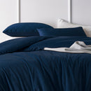 Vintage Design Cotton Velvet Riverland Blue Quilt Cover Set (6674332483628)