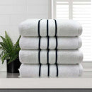 Amor Classic Dobby Stripe Super Soft Premium Cotton White Hand Towel 4 Pack (6980448682028)