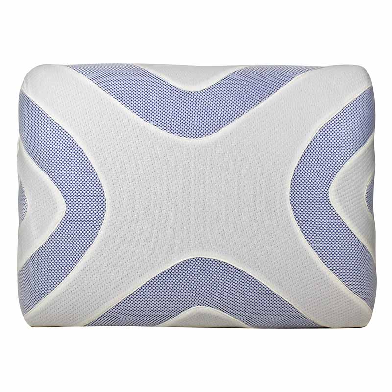 alt="A standard memory foam pillow provides cool comfort for a sound therapeutic slumber"