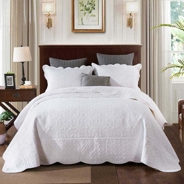 Classic Quilts Antique White Coverlet (6631537016876)